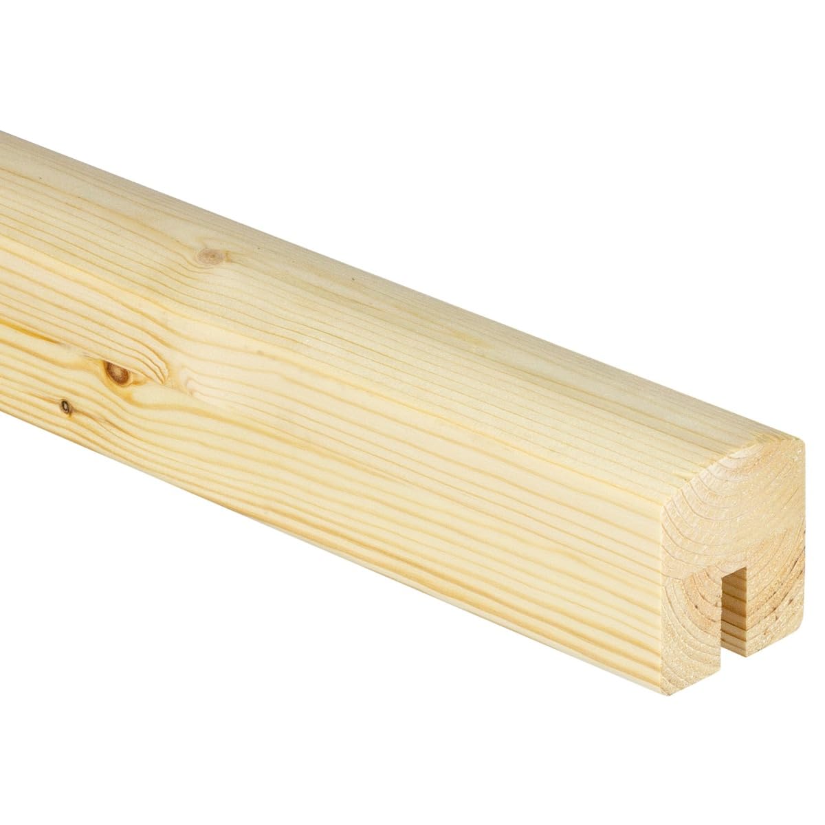 Jackson Woodturners Pine Glass Grooved Handrail for 8mm Glass Stair Panels – Multiple Lengths (4200mm)