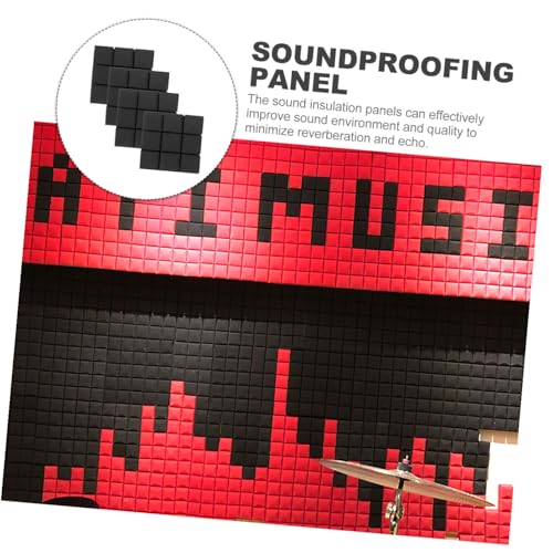 Paneles absorbentes de sonido Mikinona 4pcs espuma para aislamiento acústico para estudio y reducción de ruido para habitaciones miniatura 5