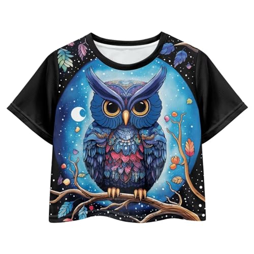 Image of Kids T Shirt Short Sleeve Crop Tops for Girls Summer Clothes Pullover Tees Shirt 5-14