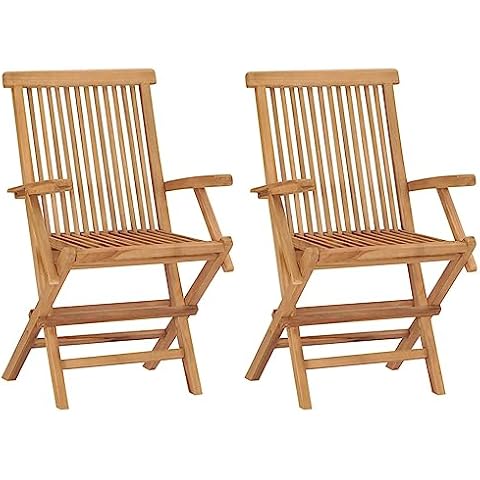 Chaises de Jardin vidaXL Teck Cover