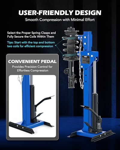 Image of OMT Hydraulic Strut Spring Compressor with 1 Ton Rated Compression Force