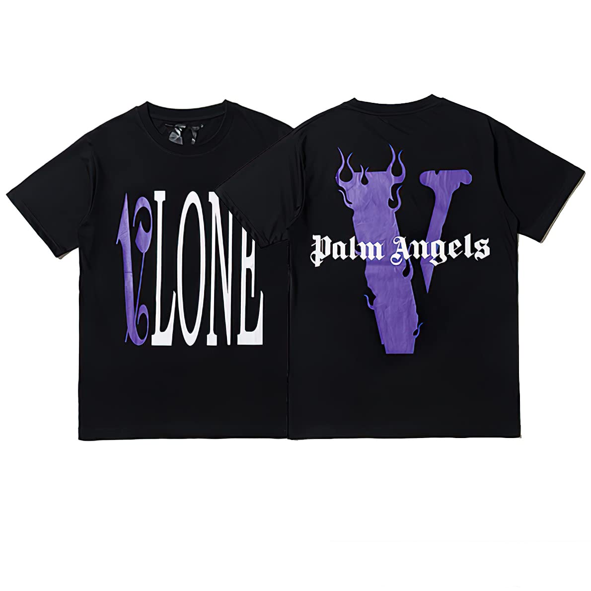 Big V Shirt for Men Tide Hip Hop T-Shirt Big V Alphabet Print Tees Tops Casual Short-Sleeved T-Shirt for Summer