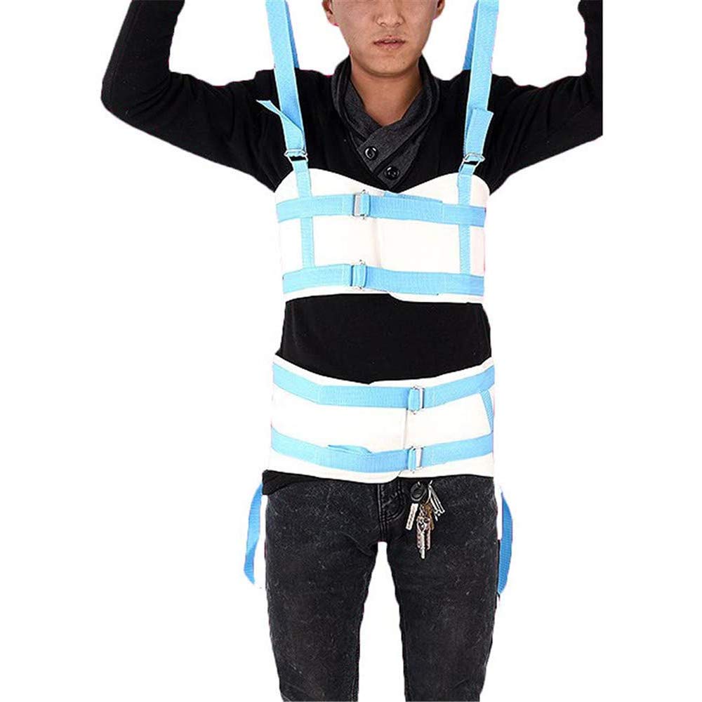 Lumbar Traction Device, Spinal Decompression Therapy Machine, Waist Injury Decompression Harness, Suitable for Back Pain Relief (L)