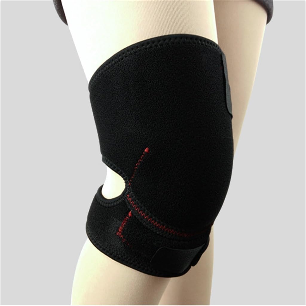 JFDBGU Rodillera de Soporte de Tela Ok de Neopreno, Rodillera autoajustable for Deportes de Pelota de Baloncesto(Large)