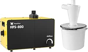 FoxAlien 800W Desktop Dust Collector HFS-800 with Dust Seperator for CNC Cutting Woodworking, Air Filtration System with HEPA and Carbon Filter, Air Flow Adjustable