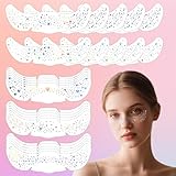 Sularpek 25 Holographiques Multicolores Autocollants Paillettes Visage, Tatouages Temporaires Brillants Taches de Rousseur, Résistants à l'Eau pour Carnaval, Festival et Plage