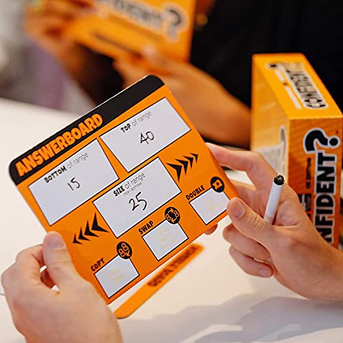 Image of Confident? Party Game - Family Trivia & Guessing Fun with Quick Gameplay, Ideal for Game Nights & Parties for Kids & Adults, Ages 12+, 2-30 Players, 30 Minute Playtime