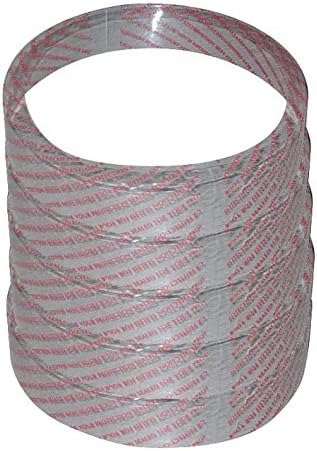 Clear w/Red Safety Print Thermal Heat Seal Shrink Bands - Fits Round Plastic Soup/Deli Containers Sizes 8 oz. to 32 oz. (Pack of 750)