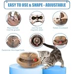2-Pack Magic Organ Cat Toy | Kitty Curls Cat Toy | Reversible Cat Scratcher Pad with Bell Balls, Corrugated Cardboard Scratching Board for Indoor Cats, Furniture Protection - Image 5