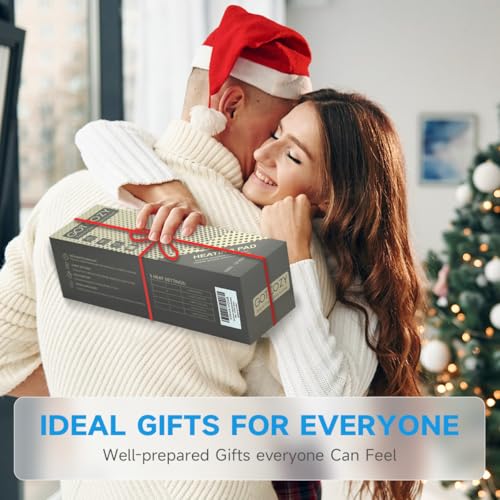 Heating Pad for Back Pain Relief & Cramps, neck, shoulders - 5 Heat Settings, 2H Auto Shut Off - Gifts for Mom, Men (Grey, 12''x24'')
