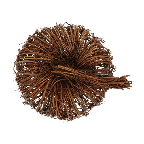 Wicker Rattan Pumpkins Natural Grapevine Ball Pumpkins Ornament for Halloween Fall Thanksgiving Party Table Decoration 15cm