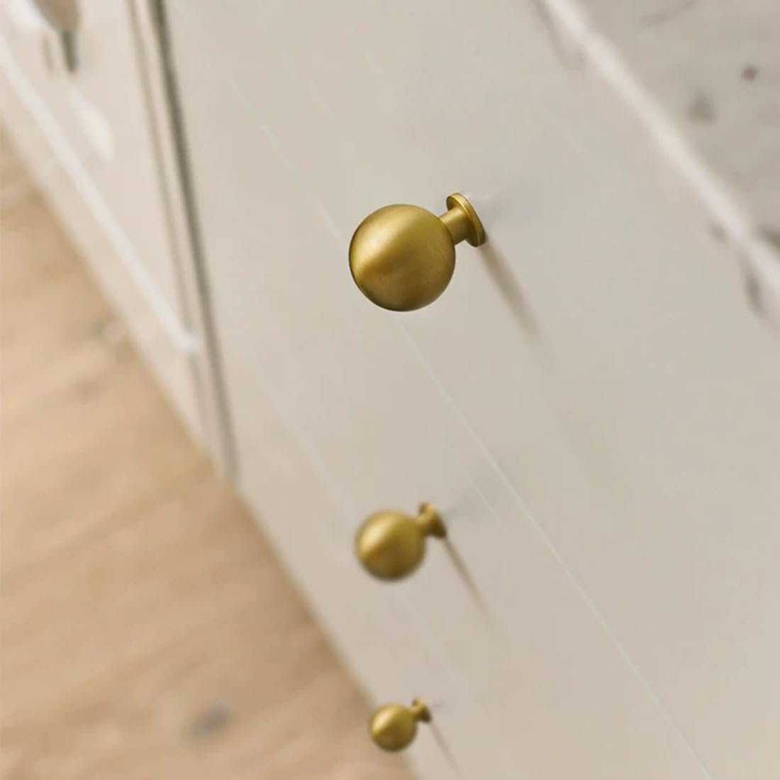SYZOW 6 Pièces Boutons de Tiroir Laiton antique, Boutons de Meubles Armoire en, Poignees de Porte de Cuisine (Bronze brossé)