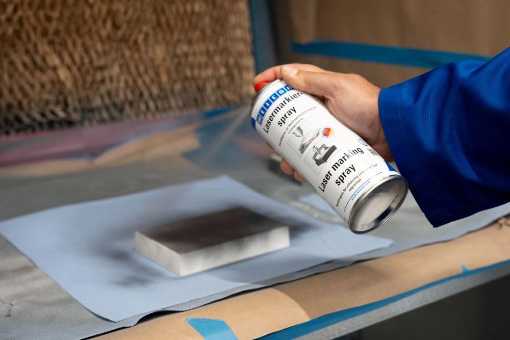 WEICON Spray do znakowania laserowego 400 ml, powłoka do laserowego grawerowania i trwałego znakowania metali, szkła oraz ceramiki