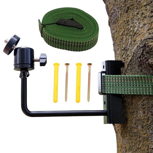 Soporte para cámara de vida silvestre, cabeza ajustable de 360 grados | Soporte de cámara de sendero de montaje en poste | para fotógrafos, profesionales, entusiastas del tronco, poste de