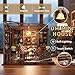 Book Nook Kit for Adults, 3D Wooden Miniature DIY House Craft Kit Book Nook Decor Bookshelf Insert Diorama Birthday Gift