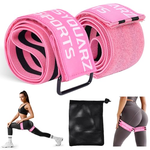 Booty Bands for Working Out, Blood Flow Restriction Bands for Women/Men, Adjustable Velcro Occlusion Resistance Bands BFR Training Bands for Glutes & Hip Building 2 Pack