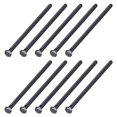 Image of METALLIXITY Hex Head Bolts (5 /16-18 x 6 inch) 20Pcs, 304 Stainless Steel 18-8, Fully Threaded, External Hex Drive, Hex Head Screw Bolt, Black Oxide