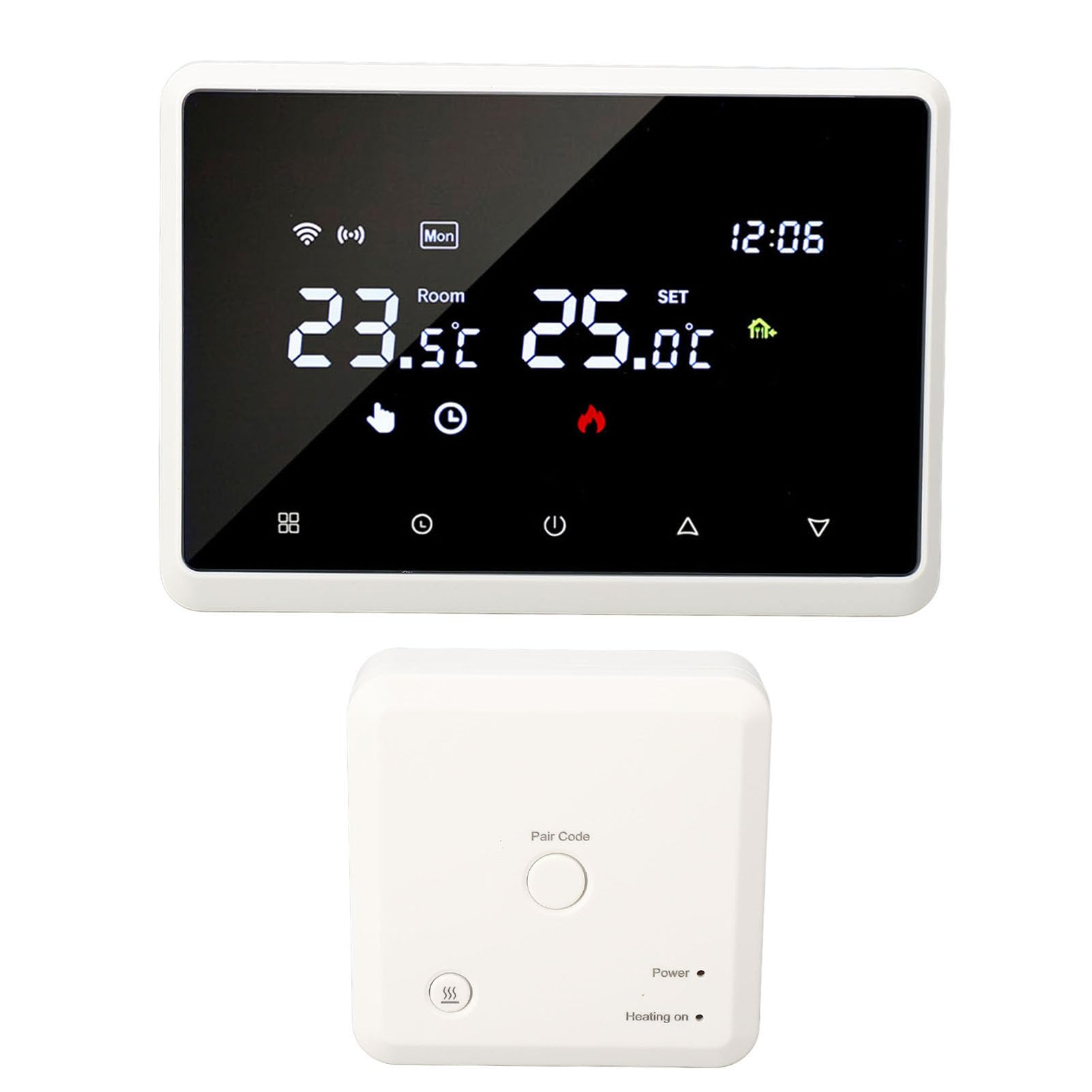 Niesamowity Inteligentny Termostat Wi-Fi Doodle Me98 Termostat do Kotła Naściennego AC230V 60 Hz Biały Elegancki Internet z możliwością Precyzyjnej Kontroli Temperatury