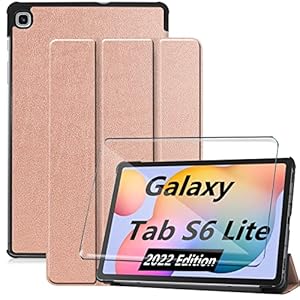 MYHY Hülle für Samsung Galaxy Tab S6 Lite (2022) + 1 Pcs Schutzfolie für Samsung Tab S6 Lite 2022 hülle – Flip Case…