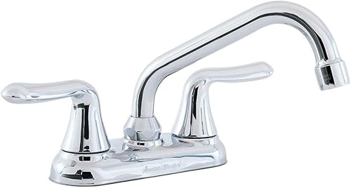 American Standard 2475.550.002 Colony - Grifo para colonia (doble manija, con boquilla de latón y aireador, cromado)