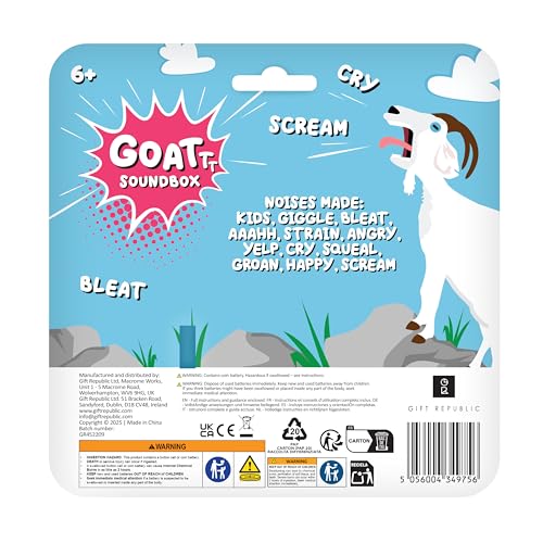 Gift Republic Goat Sound Box, Hilarious Prank Sound Machine, Sound Effects Gadget with 12 Goat Noises - Image 3