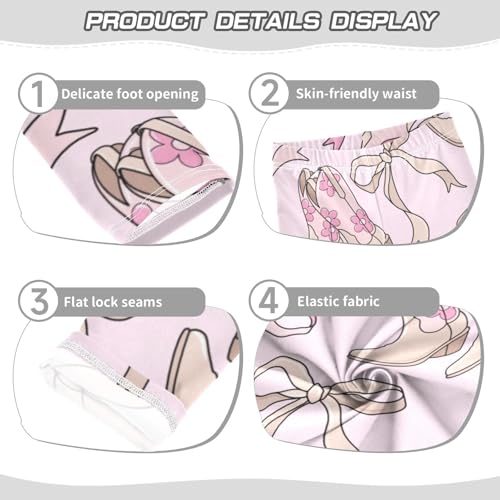 Cowgirl Boots Girls Leggings,Workout Leggings for Girls Toddler Athletic Legging Size for 3-10T3