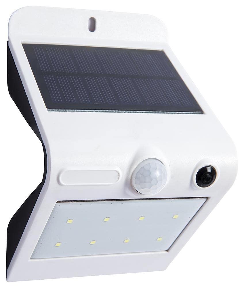 Solar WALL Security Light White, PIR Bulkhead, Lamps, Lighting & Indicators Qty X 1