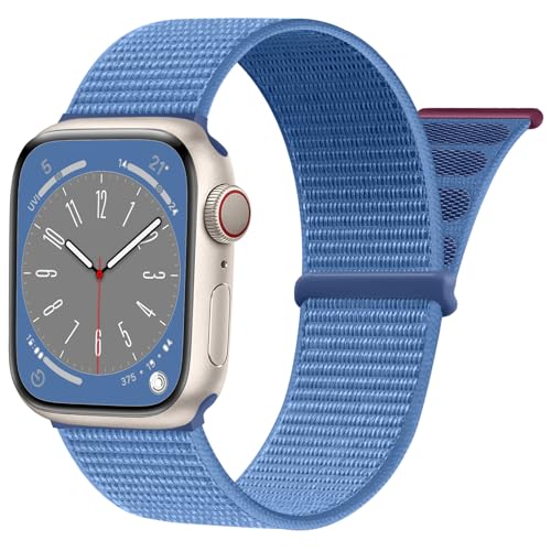 SNBLK Sport Nylon Loop Band Compatible with Apple Watch Bands for Women Men 40mm 41mm 42mm 44mm 45mm 46mm 49mm 38mm, Breathable Braided Stretchy Strap for iWatch SE Series 11/10/9/8/7/6/5/4/