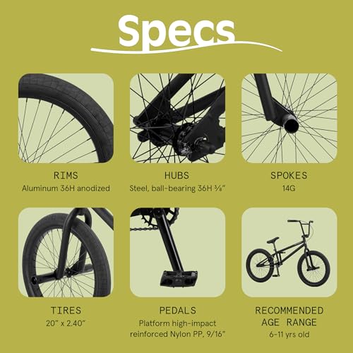 Retrospec Sesh 20” Kids BMX Bike – Freestyle Youth Bicycle