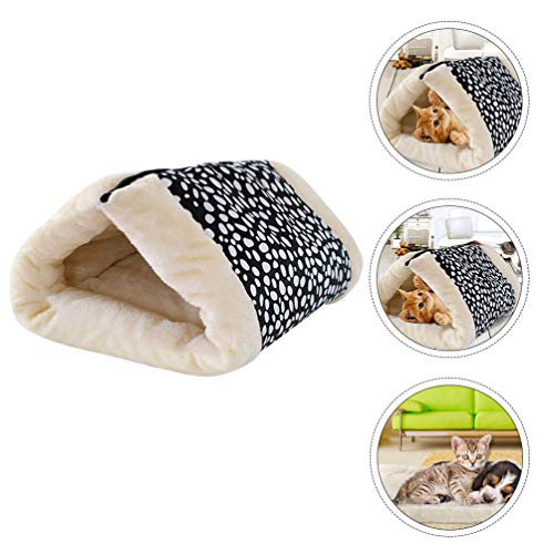 POPETPOP Grande Cama de Gato Pequeno Animal de Estimação Ninho Quente de Pelúcia Gatinho Cama de Dor