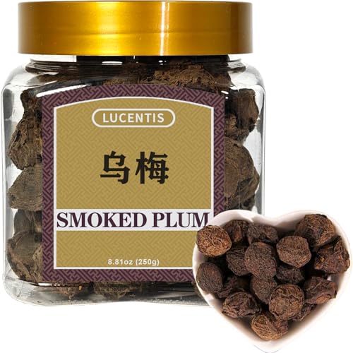 Smoked Plum 250g (8.81oz) – Chinese Dried Fruit, Dark plum, Wumei, Traditional Sour-Plum for Homemade Suanmeitang, 乌梅