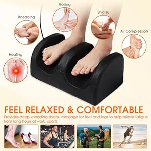 Footandcalfmassagerwithheatshiatsuelectrickneadingfootmassagermachineforplantarfasciitispainreliefpromotesbloodcirculationwiredremotegiftsforwomenmenblack Urban Country Home Decor Foot and calf massager with heat shiatsu electric kneading foot massager machine for plantar fasciitis pain relief promotes blood circulation wired remote gifts for women menblack urban country home decor