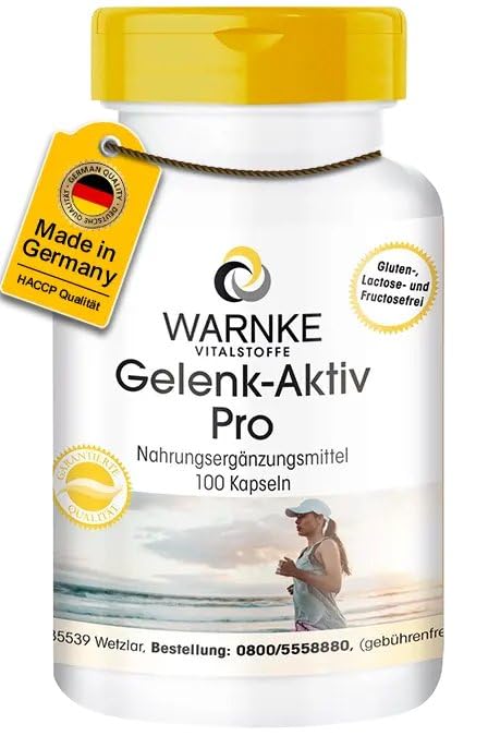 Gelenk-Kapseln - hochdosiert - mit Glucosamin, Chondroitin & Hyaluronsäure - 100 Kapseln | Warnke Vitalstoffe - Deutsche Apothekenqualität