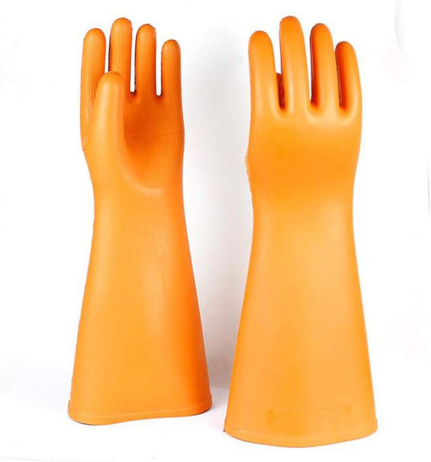 Electrical Insulating Gloves, 25Kv Rubber High-Voltage Anti-Electric Work Protective Gloves For Safety Maintenance Electrician