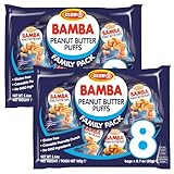 Osem Bamba Peanut Snacks for the Whole Family - All Natural Peanut Puffs 2 Family Packs (Pack of 16 x 0.7oz Bags) - Peanut Butter Puffs made with 50% peanuts
