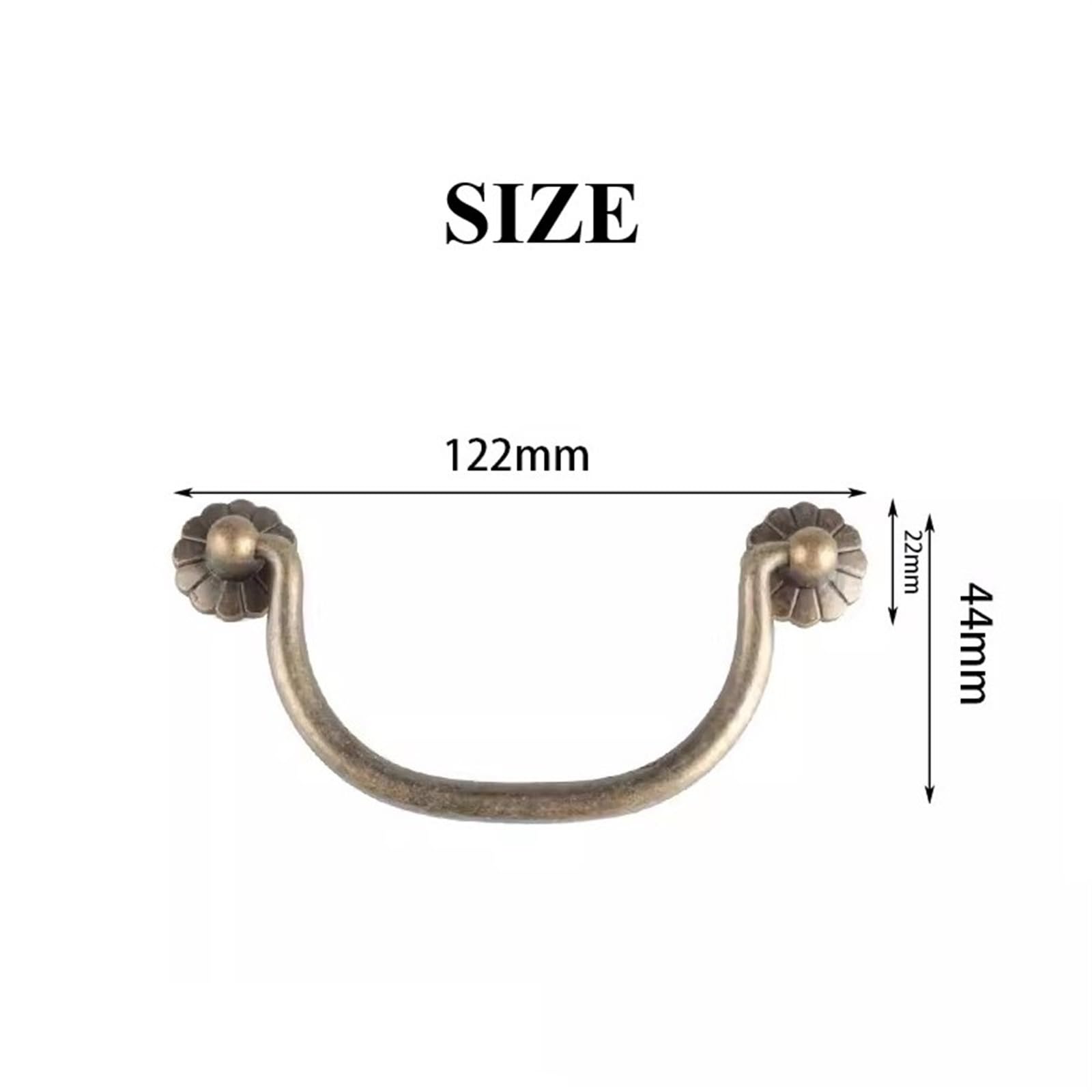 ZAANHA 20pcs Vintage Style Pulls Handles, Bail Drawer Pull Drop Dresser Handle Swing Pendant Cabinet Pull Knob Pull Handle for Furniture Home Kitchen Cabinet