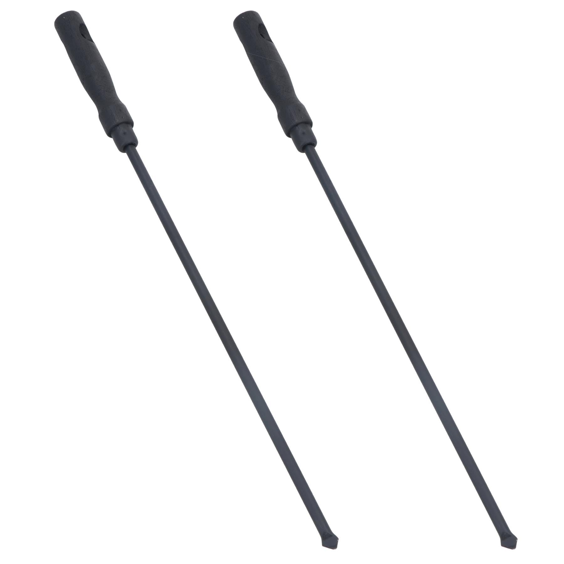 Ab Tools Black Extra Long Fireplace Poker Fire Poker For Coal Wood Fires With Wooden Handle 2Pc