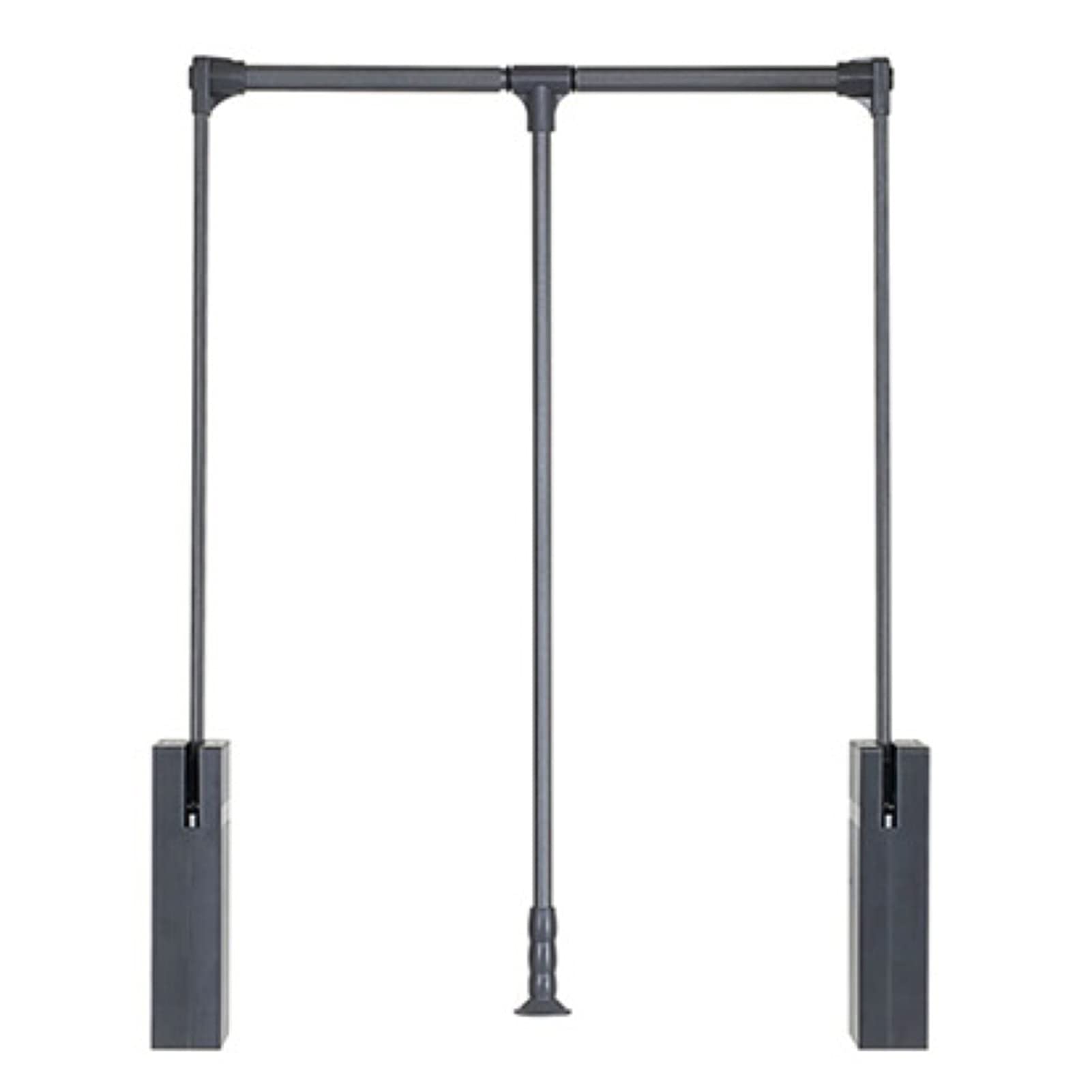 Lylff Pull-Down Wardrobe Slide Rail Hanger Adjustable Soft Reset, Wardrobe Coat Rack, Save Space, Load 30Kg (Size : 890-1210Mm)