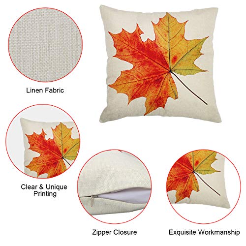 Coitak 43224-15968 Fall Pillow Covers, Maple Leaves Throw Pillow Covers thumb #3