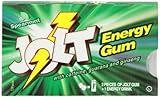 Jolt Caffeine Energy Gum, Spearmint, 12-Count Boxes (Pack of 2)