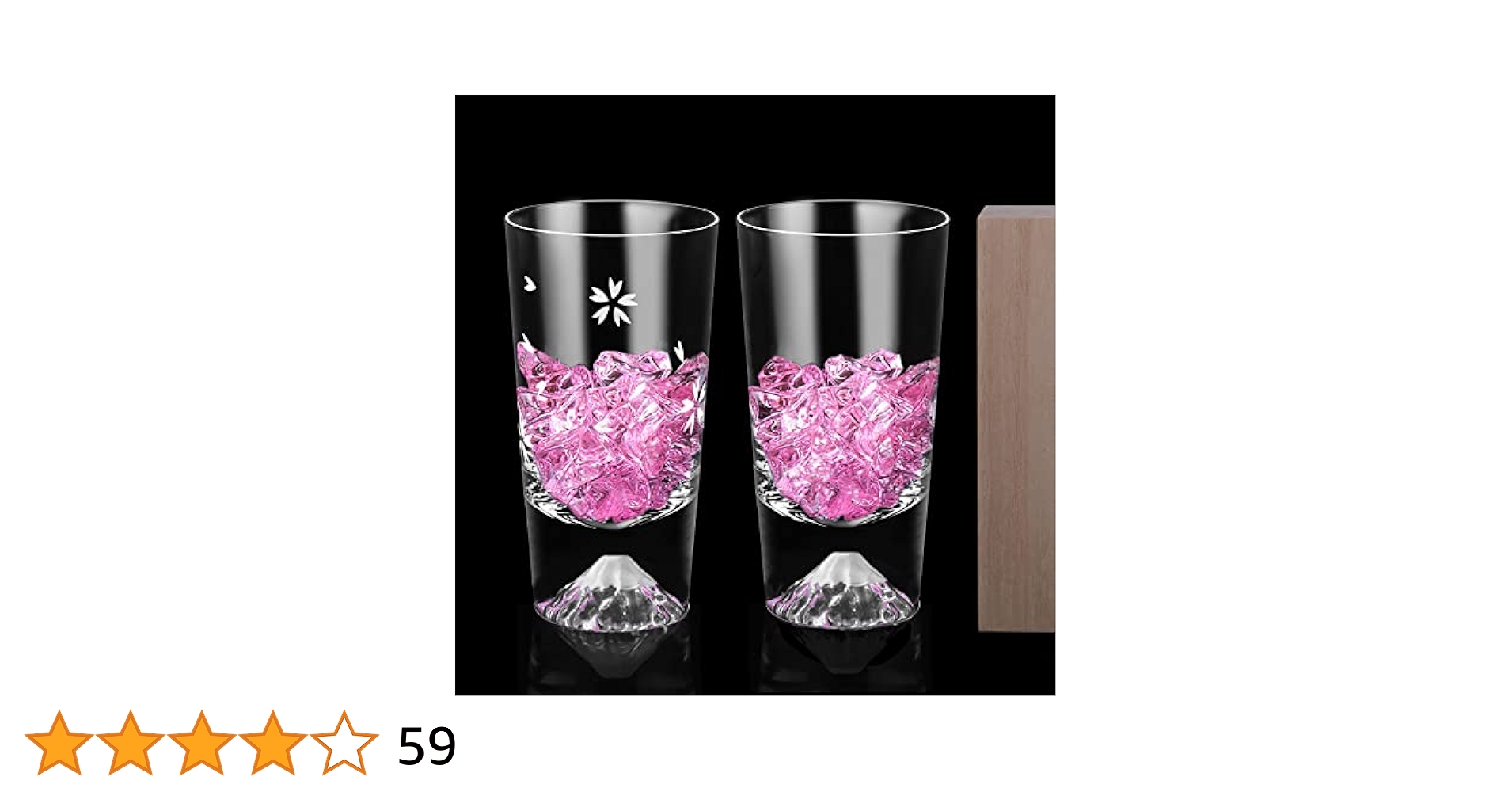 富士山グラス　桜タンブラーペア　新品　桐箱入り Sghr - 富士山グラス 桜タンブラーペア 新品 桐箱入りの通販 by
