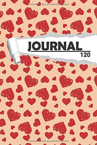 Journal Liebe mit Herz: Notizbuch I DIN A5 I 120 Seiten I Blanko I Organizer I Tagebuch I Skizzen I Handletter (Abstrakte Muster)