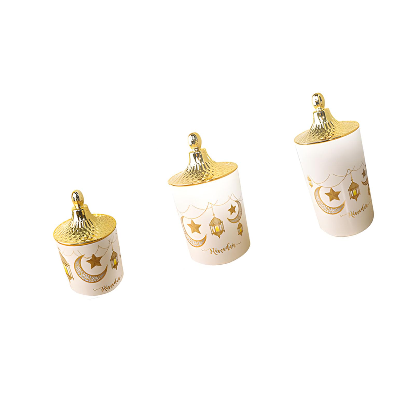 Osniyaw White 3 Closed Hammered Abs Canisters Designed For Effective Food Preservation, Reinforced And Elegant, Environmentally Friendly Bottles For Deck