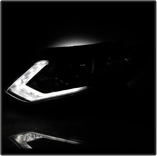Miniatura 6 de ACANII - Para [modelo halógeno de fábrica] 2017-2019 Nissan Rogue LED DRL Faro delantero reemplazo lado del conductor