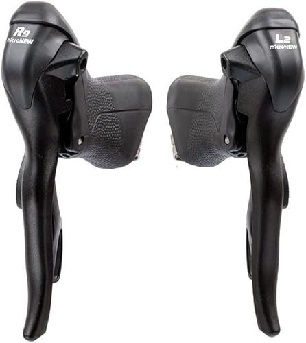 Micronew STI Road Bike Shifters Doble 2 × 9 Palanca de velocidad Freno Cambio Grupo de Cambio de Bicicleta Compatible para Shimano Sora 9 velocidades