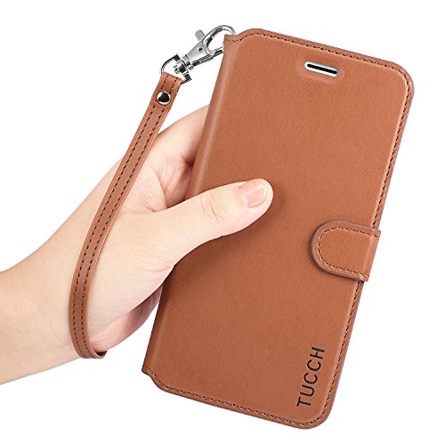 Custodia iPhone 7 Plus, TUCCH Cover in Pelle