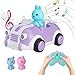 ADDLIVE Macchina Telecomandata per Bambini, Auto Radiocomandata Bambini, Auto Telecomandata 2 Anni, Macchina Giocattolo Telecomandata Bambino, Macchinina RC 3 Bambole Con Luci e Musica (Viola)