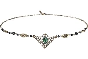 Witchy Hair Accessory: Merroyal Gothic Crescent Moon Head Chain