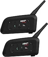 Fone de ouvido Bluetooth V6 Pro para motocicleta, sistema de comunicação de intercomunicador para esqui e motocicleta (V6 2PCS)