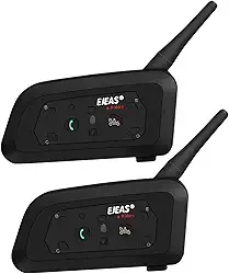 Fone de ouvido Bluetooth V6 Pro para motocicleta, sistema de comunicação de intercomunicador para esqui e motocicleta (V6 2PCS)